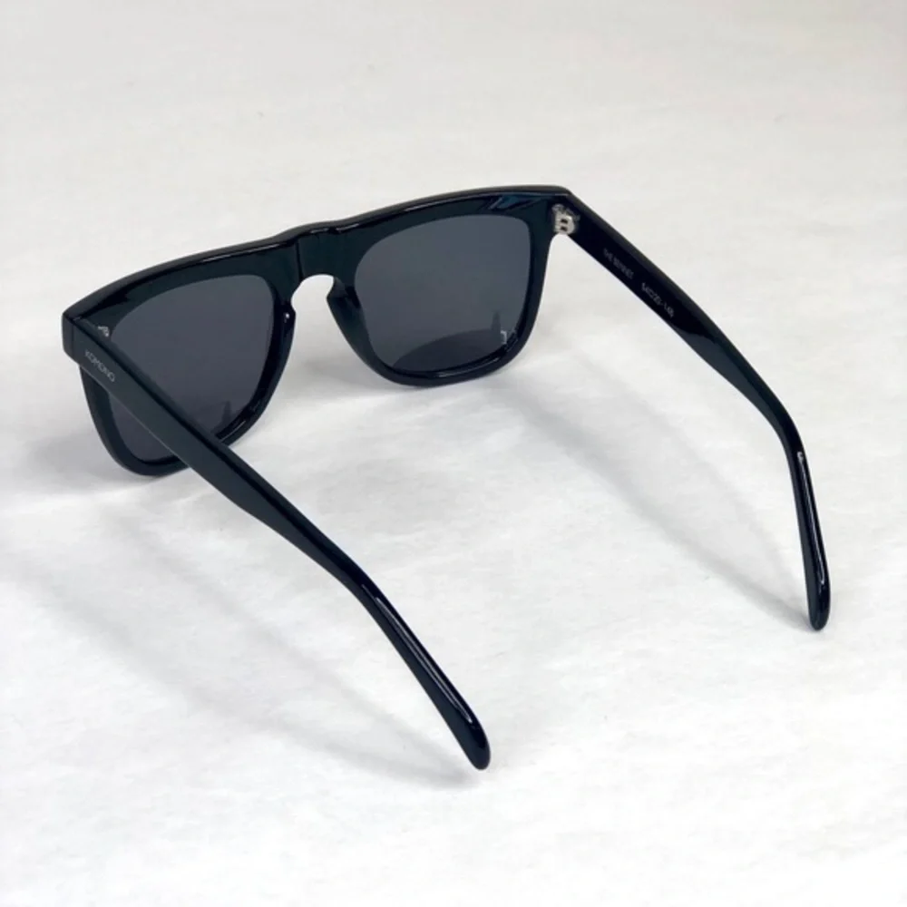 KOMONO Bennet Glossy Black Sunglasses NEW
